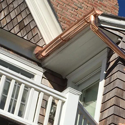 copper gutter installation Brightwaters ny